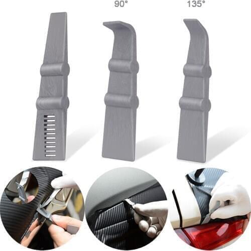 EHDIS 3pcs Wrapping Vinyl Sticker Scraper Applicator Tool Kit Carbon Fiber Glass Cleaning Squeegee for Film Window Car Tint Tool