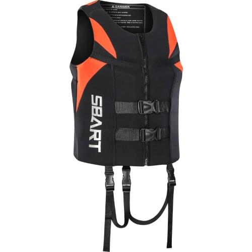 Beginner Neoprene Life Jacket Water Sports Vest Boating Swimming Surfing Drifting High Buoyancy Adjustable Adult Life Vest