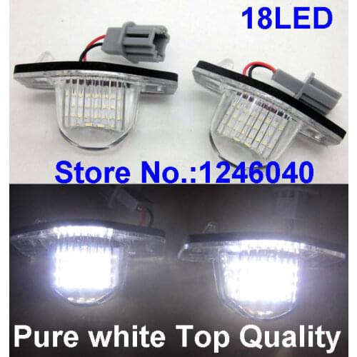 2Pcs Led License Number Plate Light For Honda Fit jazz Odyssey Stream Insight CRV FRV HR-V Crosstour 5D 10~14 Logo 3D