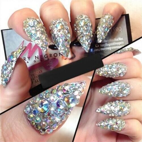 Nails Diamonds Dazzling Tips Nail Sticker Sequins Colorful Nail Art Decoration Nail Decorations DIY Charms Nail Art Accessories
