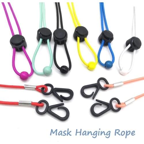 Mask Hanging Rope Face Mask Lanyard Mask Holder Adjustable Traceless Ear Hanging Rope Two Hooks Convenient Use For Dailylife