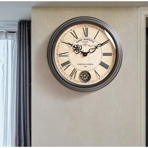 Retro Vintage Large Living Room Wall Clock Modern Design Creative Large Wall Clock Classic Horloge Murale Home Decor BA60WC