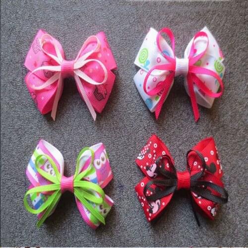 20 pcs/lot Wholesale 3inch Vintage Bow Tie Sequin Bows Cheer Bows Boutique Hair Bows Girls Kids Hair Accessories