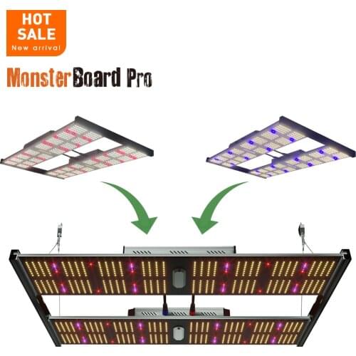 2021 New Geeklight Monster Board Pro 4800 480W LED Grow Light Veg / Bloom Switchable Modes Replace Mars Hydro for 4x4 Grow Tent