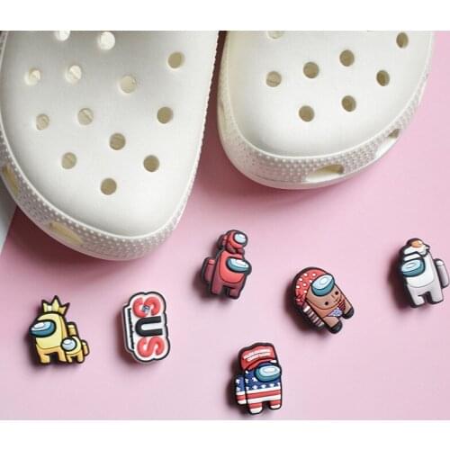 6Kinds of Cartoon Shoes Decoration Croc Accessories for Wristbands croc charms designer for Boys Girls Teens Kids Party