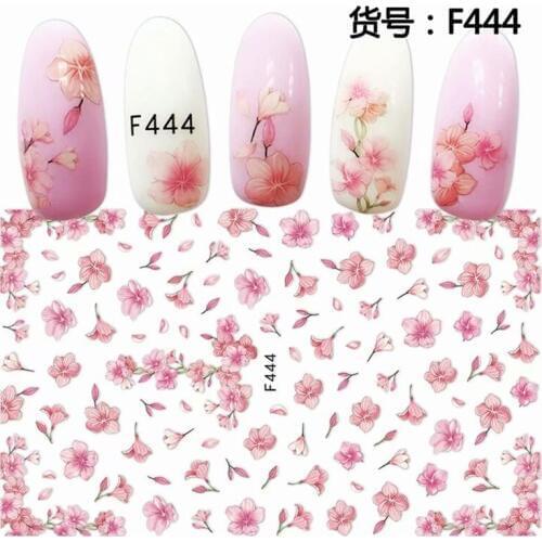 8 sheets Mixed designs Self-adhesive 3D decals Nail Art decorations Stickers Manicure acrylic nail supplies tools F439-446