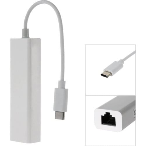 Xiwai USB-C Type C Male to 100M Gigabit Ethernet Network LAN Adapter for Laptop PC White