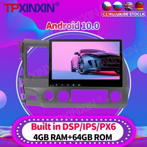 Android 10.0 For Honda CIVIC 2006 2007 - 2011 Car Radio Multimedia Video Recoder Player Navigation GPS Accessories Auto 2din dvd