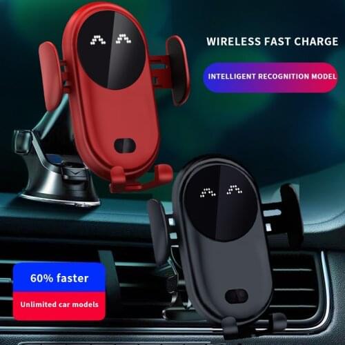 Automatic 10W Fast Car Wireless Charger for Samsung S20 S10 iPhone 12 11 XS XR 8 Magnetic USB Infrared Sensor Phone Holder Mount