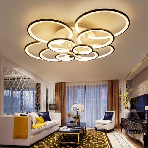 Black/White Finished Modern Led Ceiling Lights For Living Room Bedroom Study Room Home Deco Ceiling Lamp avize Free Shipping