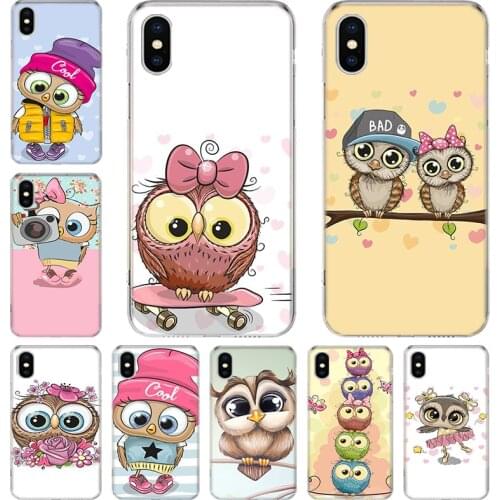 Cute Owl Hearts Lover Christmas Phone Case For Iphone 12 Mini 11 Pro XS Max XR X 8 7 6 6S Plus SE 2020 5 5S SE Cover Shell Coque