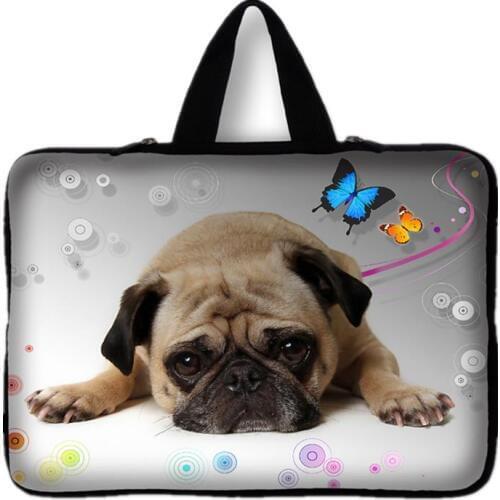 7 10 12 13 15 17.3 inch Cute Pug Laptop Sleeve Waterproof Sleeve Pouch Bag Tablet Case Cover For Dell HP ASUS 15.6 13.3 14.4 #D