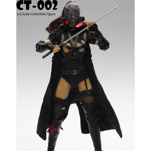 CT002 1/6 Scale Dark Mourner Female Killer Ruthless Women Suit 12" Full Set Action Figure Toys with Body Doll for Collection Toy