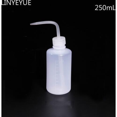 10pieces/pack 250ml Clear Plastic Blow Washing bottle Tattoo Wash Squeezy Laboratory Measuring Bottle