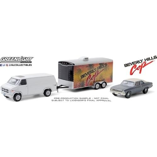 GreenLight 1:64 1983 GMC Vandura with 1970 Chevrolet Nova boutique alloy car toys for children kids toys Model original box