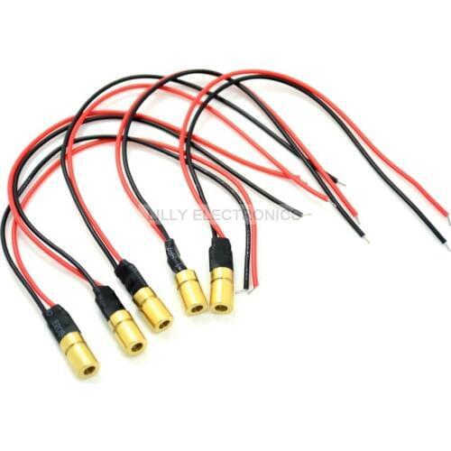 5 pieces Mini Dot Infrared IR Laser Diode Module 780nm 3mw w/ Driver-in 6x10mm