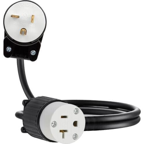 JORINDO NEMA 6-20P 90 ° elbow design plug to 5-20R socket American standard power ,20A 125V/250V