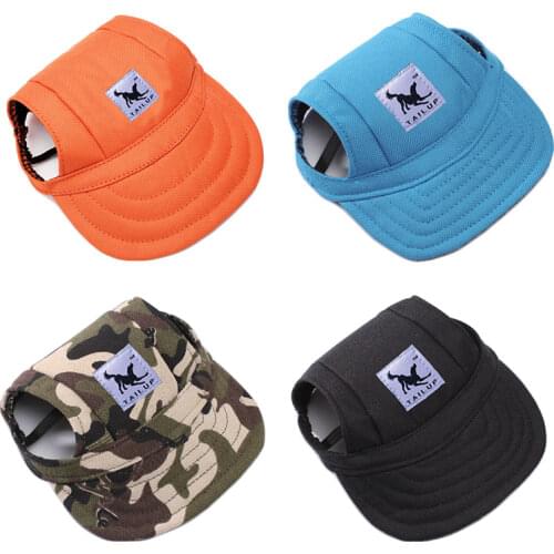Dogs Hats Summer Pet Baseball Hat Canvas Cheap Dog Cap For Small Pet Dog Outdoor Accessories Outdoor Hiking Sports Dog Sun Caps