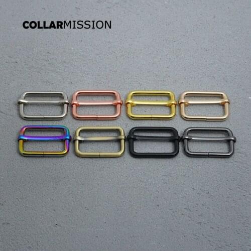 Metal slider for webbing 30mm belt handbag bag dog collars parts durable adjuster environmental adjustable buckle 8 colours
