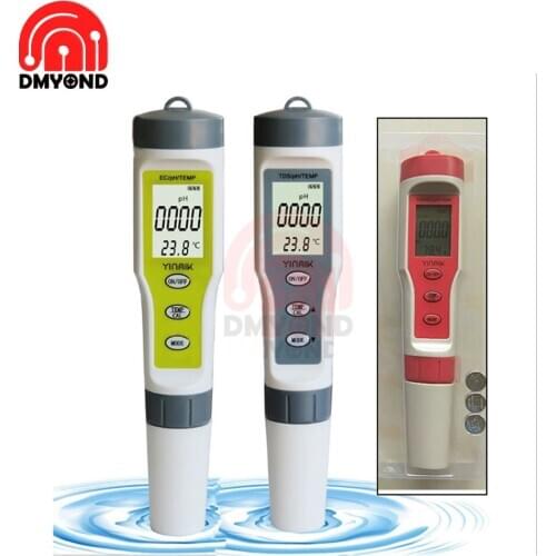 Water Quality Monitor Pen Type PH/TDS/EC/Temperature Meter Digital Water Quality Monitor Tester for Pool Drinking Water Aquarium
