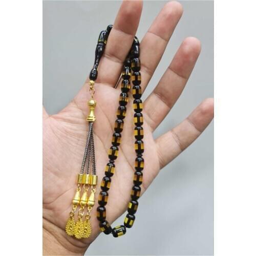 Islamic Tasbih Muslim Rosary Beads 33 Prayer Rosary For Men Bracelet For Men Accessory amber oltu amber stone Handmade Turkey