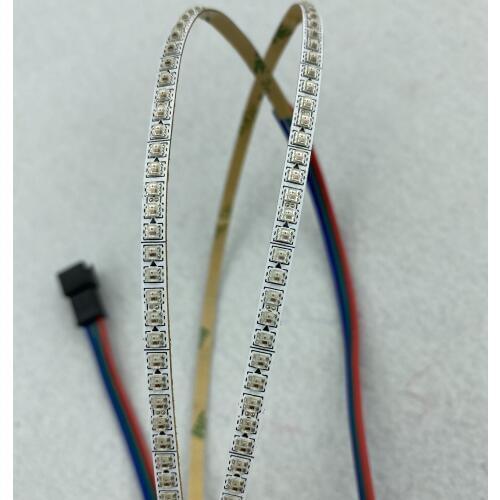 300LEDs/m/ WS2812C-2020 /led addressable pixel strip;flexible/ DC5V/ RGB full color/ IP20/ WHITE PCB/ 4mm wide PCB/0.5m long