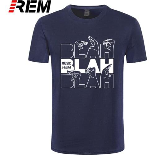 REM New Summer BLAH T Shirt Trance Music Fans Cool Casual t shirt DJ Men Cotton Short Sleeve Plus Size Tops Tees