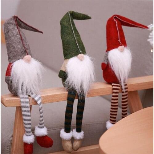 Christmas Doll Xmas Santa Claus Doll Toy Table Showcase Ornaments Christmas Decoration for Home Gift for Kid