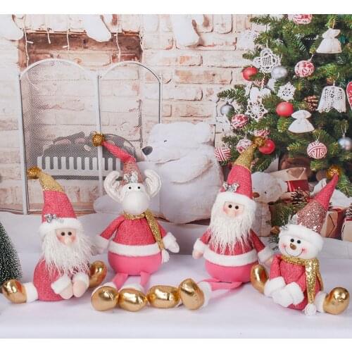 New Products Christmas Gifts Santa Claus Snowman Elk Sitting Doll Christmas Decoration Doll Home Decoration