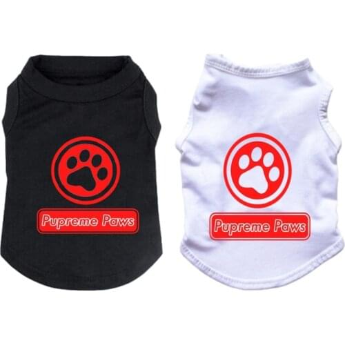 Pet dog vest puppy T-shirt dog summer clothes Cotton Printed Pets t shirt Sweatshirt Clothes for Small Dogs pug Costume