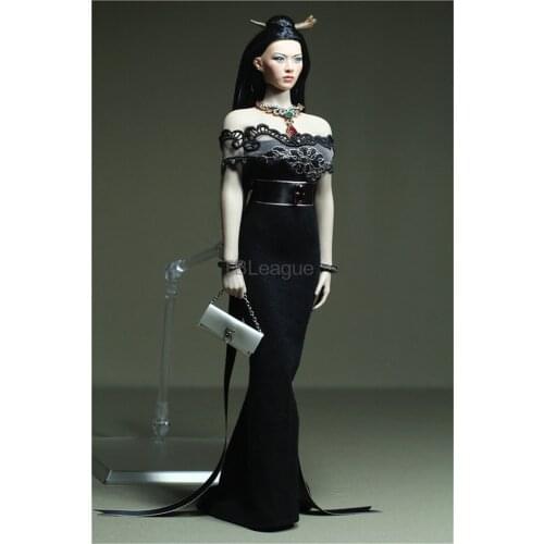 Tbleague 1/6 scale Egypt Queen Black longuette Dress Daisy Female soldier Skirt for 12in action figure toy