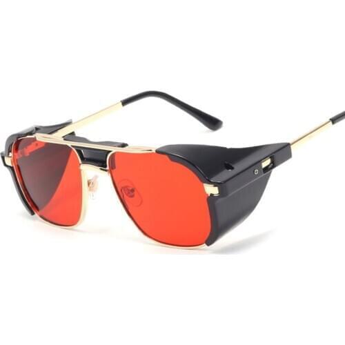 Veshion Windproof Steampunk Square Sunglasses Men Women Fashion UV400 Glasses