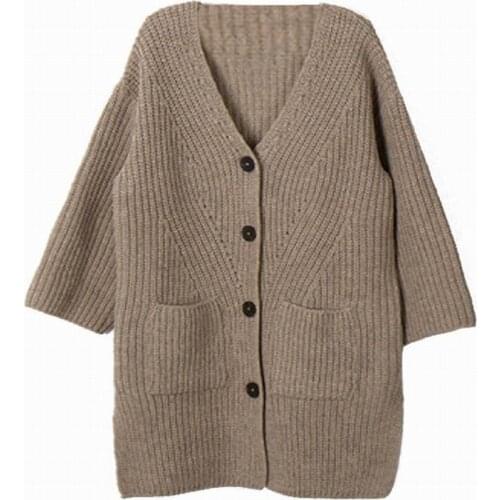 Girls Knitted Sweaters Coat Autumn Thicken Button Long Jackets for 6 8 10 11 12 years Teen Girl Casual Tops