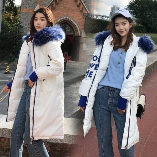 Winter Snow Office Lady windproof Down Coat Women jacket Parkas woman warm Jackets Thickened Duck Leather Lengthening the knee