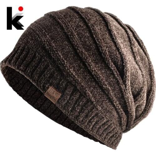 Winter Beanies Hats For Men Women Knitted Wool Beanie Scarf Set Warm Thick Knitting Bonnet Gorras Mens Casual Slullies Beanie