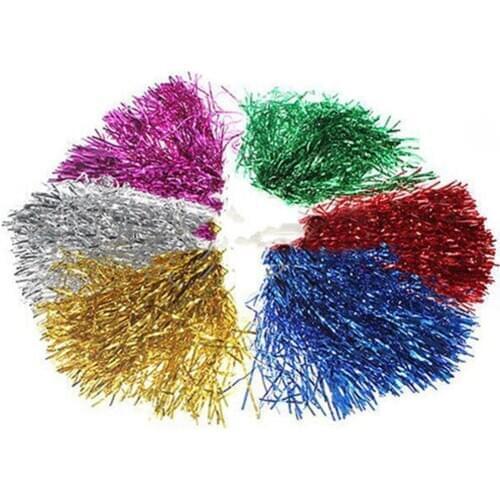 1Pc Metallic Game Pom Poms Cheap practical Cheerleader Dance Party Team Match Sports vocal concert Cheer Cheerleading
