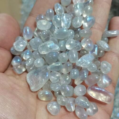 100g Natural quartz crystal gravel stone electroplating angel aura breakstone for decoration