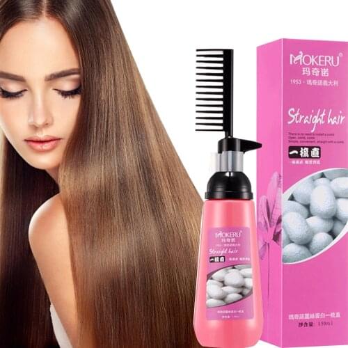 150ml Hair Straightener Cream Smooth Straight Hair Relaxer Cream With Comb Fast Straightening Nourishing Cream Woman Hair Care