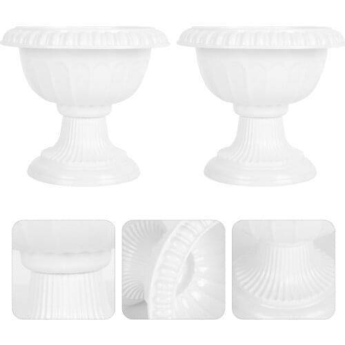 2Pcs Flowerpots Vivid Roman Pillar Flower Pot Household Furnishing