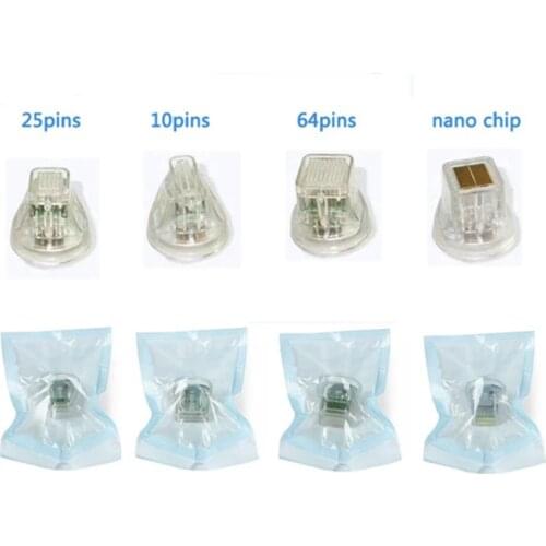 Needle head gold cartridge 10pin 25pin 64pin and nano microneedle fractional rf for skin lifting Radio Frequency machine