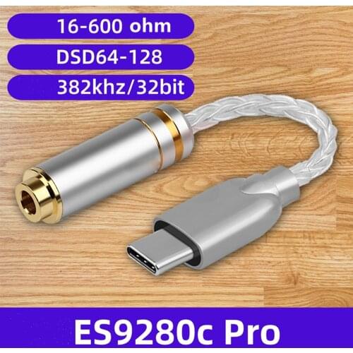 5N Pure Silver 8 Core Hand-made Type-C to 2.5mm/3.5mmm/4.4mm DAC Cable Earphone Accessories