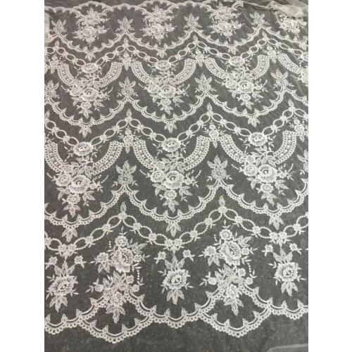 African Tulle Lace Fabric J-2252 French wedding Lace Fabric High Quality bridal Nigerian Embroidery Mesh Lace fabric