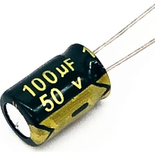 20pcs/lot P74 high frequency low impedance 50V 100UF aluminum electrolytic capacitor size 8*12 100UF 20