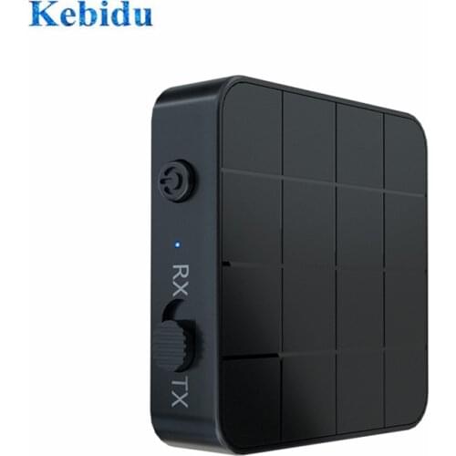 KEBIDU 2 IN 1 Wireless Bluetooth 5.0 Audio Receiver Transmitter Wireless Adapter Audio With 3.5MM AUX For Home TV MP3 PC