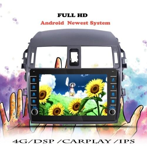 Android Car Radio For Toyota Corolla 10 E140 E150 2006 – 2010 2011 2012 2013 Multimedia Player Navigation GPS DVD Tape Recorder