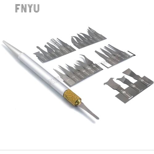 SS-101A BGA IC Chip Removal Blade Set Mobile Phone Computer Repair CPU Hand Tool Multi-function Sculpture Degumming Blade