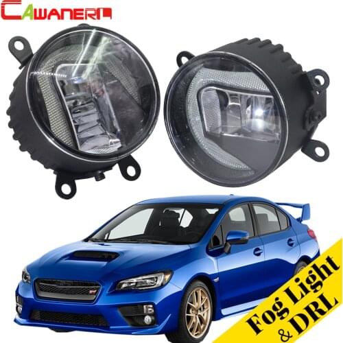 Cawanerl For Subaru WRX STI 2015 2016 Car Styling LED Light Fog Light DRL Daytime Running Lamp White 12V Accessories