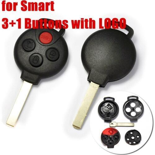 4 Buttons Remote Key Shell Case For Benz Smart Remote Key 3+1 Buttons FOB Key Cover (US Regulations) 5PCS/lot