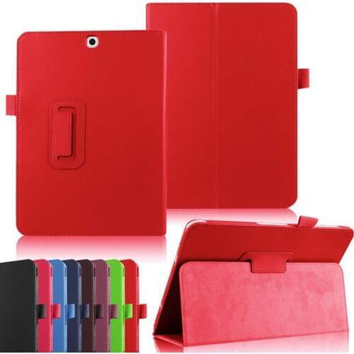 Litchi Flip Stand PU Leather Cover Funda Case Shell For Samsung Galaxy Tab S2 9.7 T810 T813 T815 T819 SM-T810 SM-T815 +Film +Pen