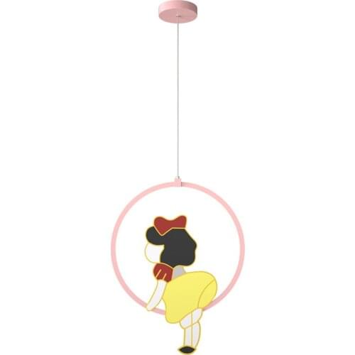 Children room pink circle pendant lights cartoon girl princess bedroom bedside Nordic luxury lamps decor hanging lights fixtures